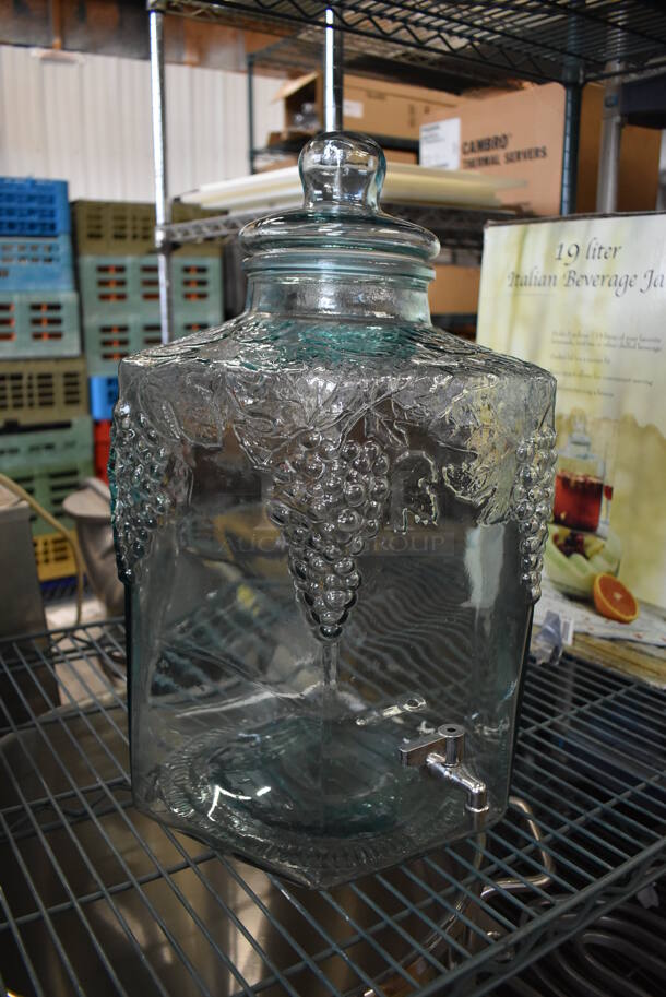 2 BRAND NEW IN BOX! Glass Beverage Jars. Includes 12x12x20. 2 Times Your Bid! - Image 6 of 11