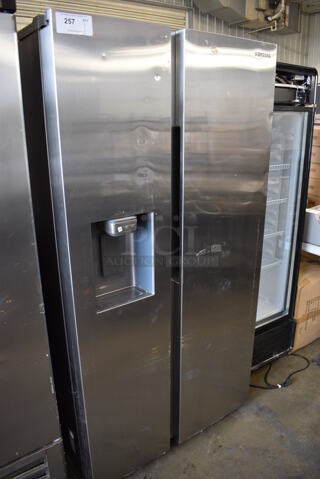 BRAND NEW SCRATCH AND DENT! Samsung Stainless Steel Reach In Cooler Freezer w/ Water Dispenser. 115 Volts, 1 Phase. 36x33x70. Tested and Working!