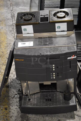 Schaerer Ambiente Stainless Steel Commercial Countertop Coffee Espresso Machine w/ Steam Wand. 210 Volts. 17x18x27