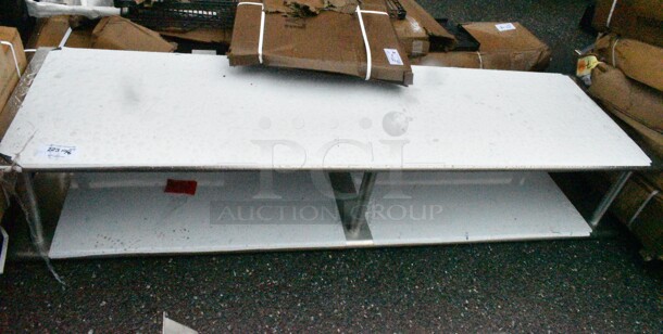 BRAND NEW SCRATCH AND DENT! Regency 600PTSD2484 16-Gauge Type 304 Stainless Steel Pass-Through Shelf with Overshelf - 24" x 84" - Image 2 of 6