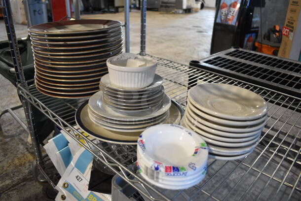 ALL ONE MONEY! Tier Lot of Various Dishes Including 38 Plates/Saucers, 5 Bowls and Ramekin - Image 5 of 5
