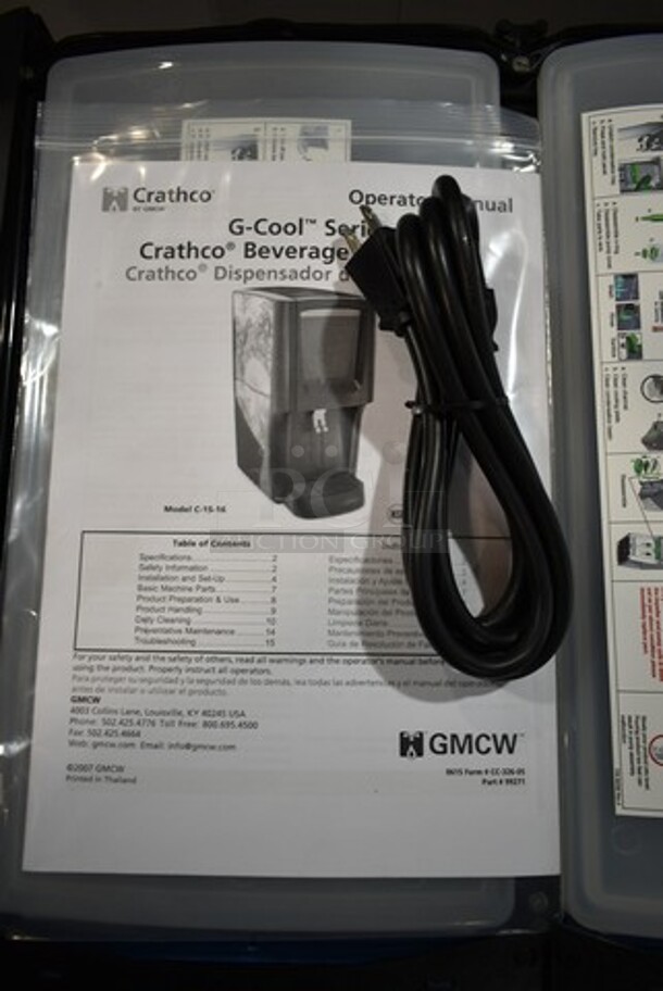 BRAND NEW SCRATCH AND DENT! 2022 Crathco C-3D-16 Metal Commercial Countertop G-Cool Focus Flavor Triple Bowl Premix Cold Beverage Dispenser with (1) 5 Gallon Hopper and (2) 2.4 Gallon Hoppers. 115 Volts, 1 Phase. Tested and Working! - Image 6 of 10
