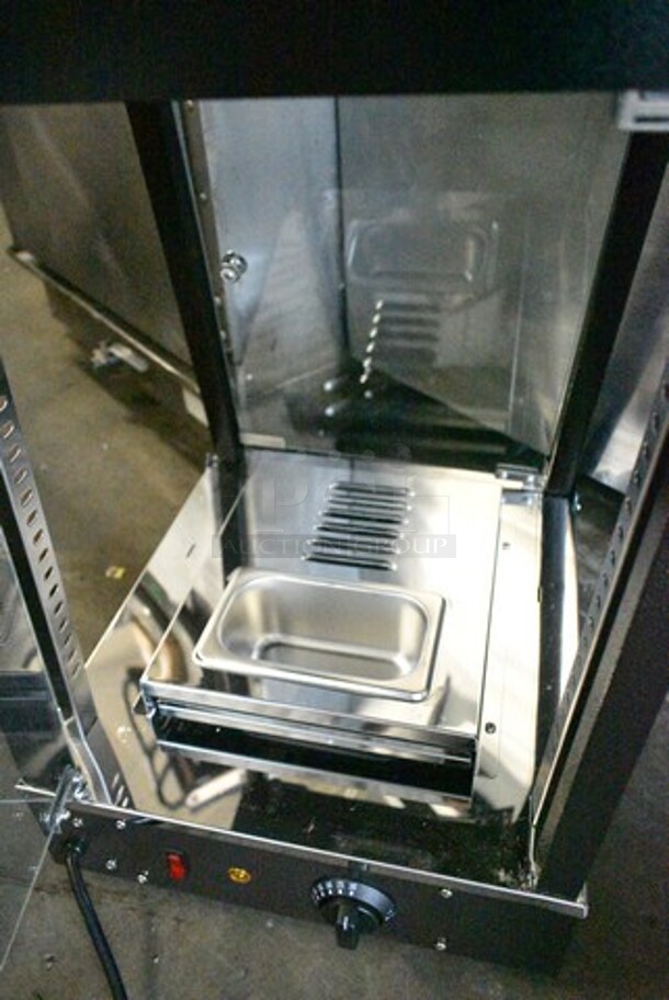 BRAND NEW SCRATCH AND DENT! 2023 Avantco 177HDC13 13" Self/Full Service 3 Shelf Countertop Heated Display Case with Hinged Doors. 120 Volts, 1 Phase. Tested and Working! - Image 11 of 12