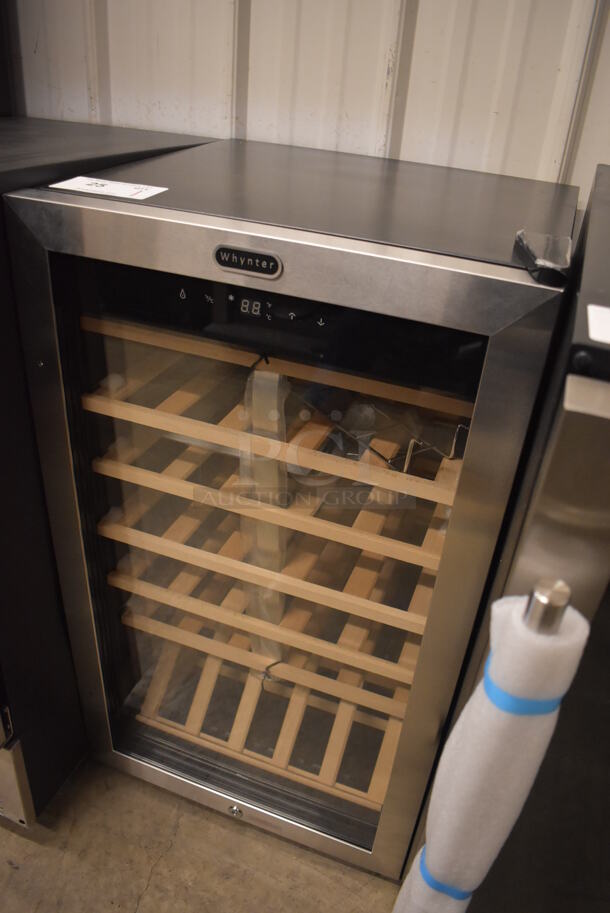 BRAND NEW SCRATCH AND DENT! Whynter FWC-341TS Stainless Steel Commercial Wine Chiller Merchandiser. 115 Volts, 1 Phase. 19x18.5x32. Tested and Working! - Image 3 of 6