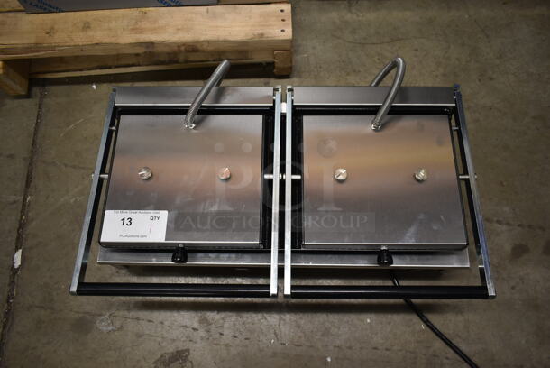 BRAND NEW SCRATCH AND DENT! Hatco MC020G.620P Stainless Steel Commercial Countertop Dual Panini Press. 208 Volts, 1 Phase.  - Image 2 of 6