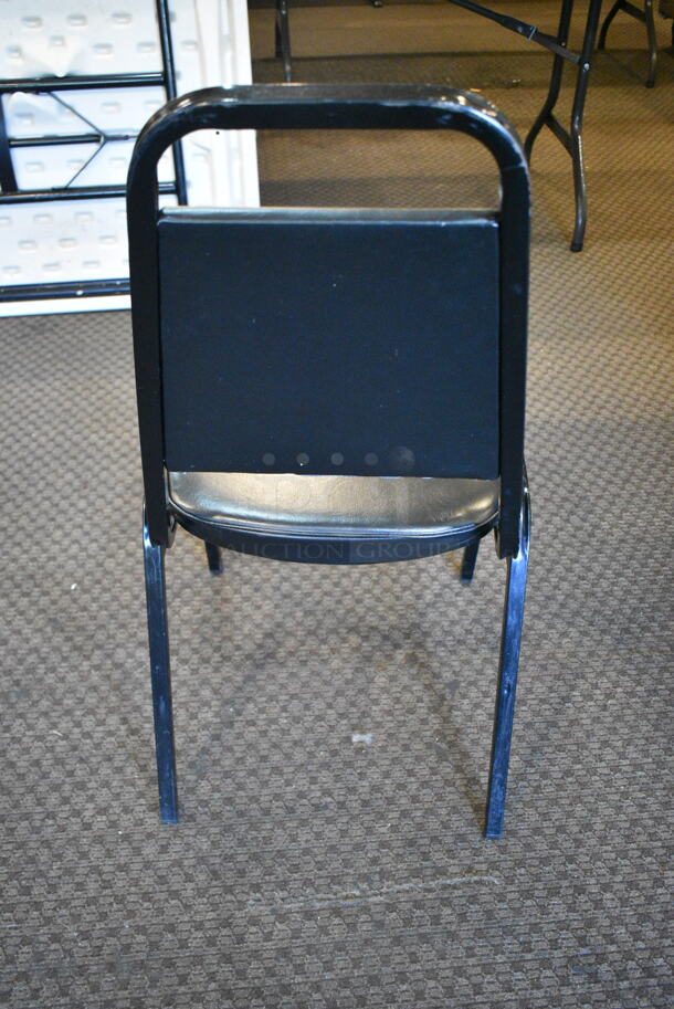 11 Black Metal Stackable Banquet Chair. 11 Times Your Bid! (booth room)  - Image 3 of 5
