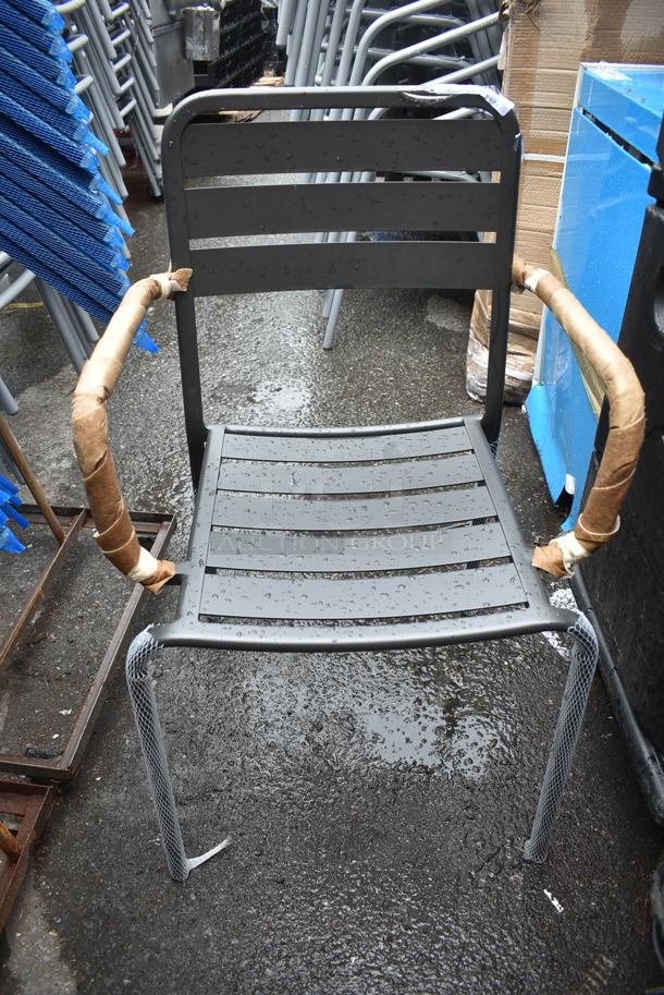 25 BRAND NEW! BFM Seating Vista Outdoor / Indoor Stackable Chair w/ Arm Rests. 25 Times Your Bid! - Image 3 of 6