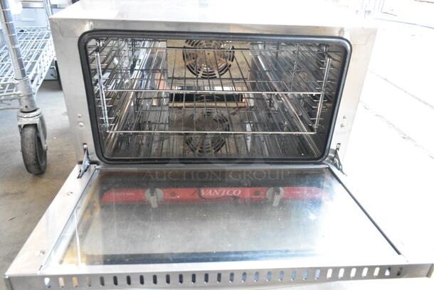 BRAND NEW SCRATCH AND DENT! Avantco 177CO16 Stainless Steel Commercial Countertop Electric Powered Half Size Convection Oven. 120 Volts, 1 Phase. Tested and Working! - Image 3 of 7