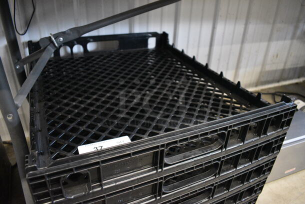 ALL ONE MONEY! Lot of 6 Black Bread Baskets. 21.5x25.5x3 - Image 2 of 3