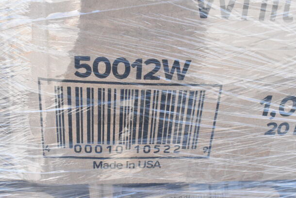 32 BRAND NEW Boxes Including 130WBKFORKH Choice Black Heavy Weight Wrapped Plastic Fork - 1000/Case, 3 Box 999DS15 Choice 15" x 10 3/4" Customizable Interfolded Deli Wrap Wax Paper - 500/Box, 50012W Choice 12 oz. White Poly Paper Hot Cup - 1000/Case, 500TO883C3 Choice 8" x 8" x 3" Microwaveable 3-Compartment Black / Clear Plastic Hinged Container - 100/Case, 795PTOWHT4 Choice White Microwavable Folded Paper #4 Take-Out Container 7 3/4" x 5 1/2" x 3 1/2" - 160/Case, 129MCR50B Choice 43 oz. Black Round Microwavable Heavy Weight Container with Lid 9" - 150/Case, 433NHTR101WH Choice 1/6 Standard Size 2.25 Mil White Reusable Extra Heavy-Duty Plastic T-Shirt Bag - 200/Case. 32 Times Your Bid!  - Image 4 of 12