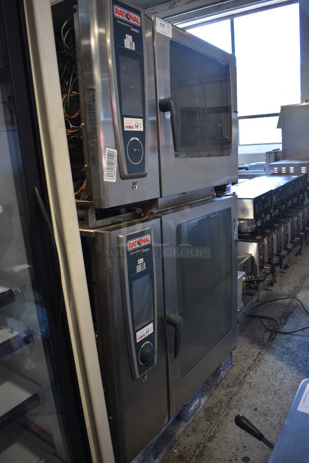 2 Rational Stainless Steel Commercial Combitherm Self Cooking Center Convection Ovens on Commercial Casters. Top Model: SCC WE 62. Bottom Model: SCC WE 102. 480 Volts, 3 Phase. 42x40x66. 2 Times Your Bid! - Image 2 of 7