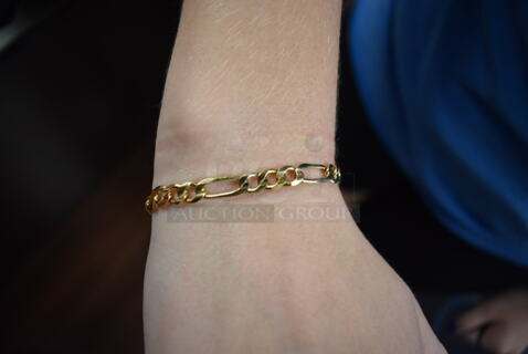 BRAND NEW! Men's 8.50" 14K Yellow Gold Link Bracelet
