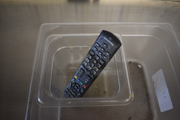 ALL ONE MONEY! Lot of 2 Clear Poly Drop In Bins and Remote. 1/2x6. 1/x6 - Image 3 of 3