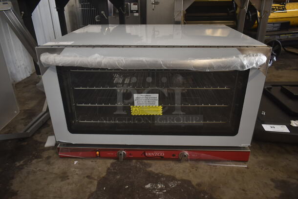 BRAND NEW SCRATCH AND DENT! Avantco 177CO38M Stainless Steel Commercial Countertop Electric Powered Full Size Convection Oven. 208/240 Volts, 1 Phase.