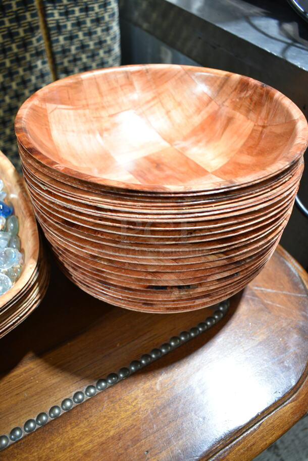 ALL ONE MONEY! Lot of Wood Pattern Bowls.  - Image 2 of 6