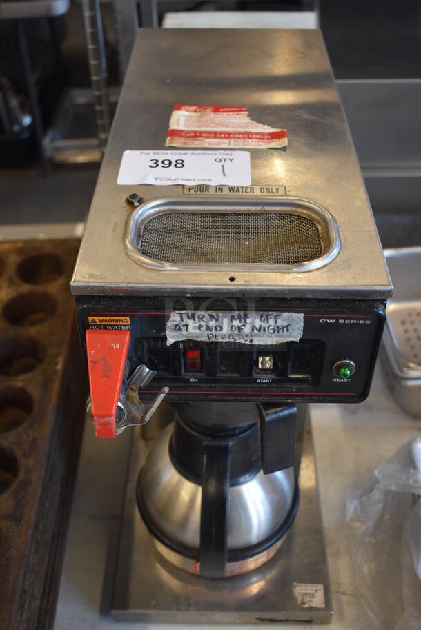 Bunn Stainless Steel Commercial Countertop Coffee Machine w/ Hot Water Dispenser, Poly Brew Basket and Metal Coffee Pot. 8x21x18 - Image 5 of 5