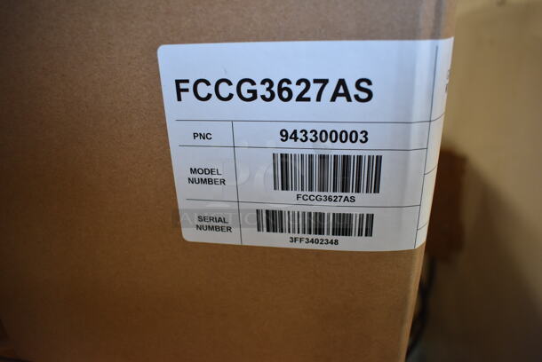 BRAND NEW SCRATCH AND DENT! Frigidaire Electrolux FCCG3627AS Stainless Steel Drop In 36" Gas Powered 5 Burner Cooktop Range. Stock Picture Used For Gallery Picture. - Image 3 of 10