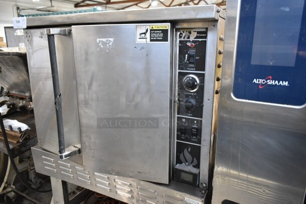 American Range Stainless Steel Commercial Propane Gas Powered Full Size Convection Oven w/ Solid Doors and Metal Oven Racks on Commercial Casters. - Image 3 of 5