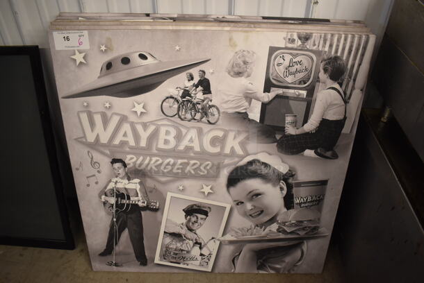 6 Black and White Pictures. 36x0.5x36. 6 Times Your Bid! - Image 1 of 8