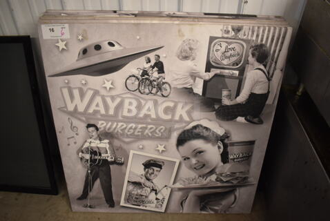 6 Black and White Pictures. 36x0.5x36. 6 Times Your Bid!