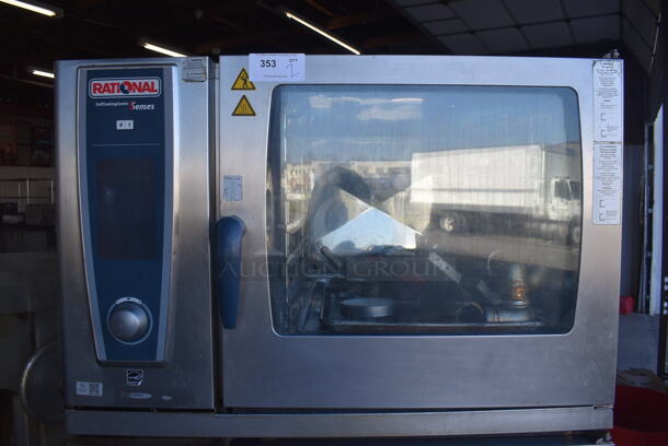 2 2015 Rational Stainless Steel Commercial Combitherm Self Cooking Center Convection Ovens on Commercial Casters. Top Model: SCC WE 62. Bottom Model: SCC WE 102. 480 Volts, 3 Phase. 42x41x73. 2 Times Your Bid!  - Image 4 of 11