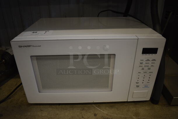 Sharp SMC1131CW Metal Countertop Microwave Oven w/ Plate. 120 Volts, 1 Phase. 20.5x13.5x12
