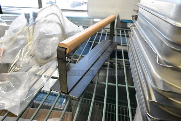 ALL ONE MONEY! Lot of 11 Various Items Including 6 Stainless Steel Drop In Bins, Butcher Paper Roll w Holder, 2 Grill Press. - Image 3 of 10