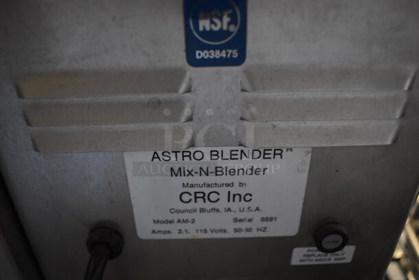 Astro Blender AM-2 Stainless Steel Commercial Countertop Mix-N-Blender w/ 2 Foot Pedals and 39 Bottles. 115 Volts, 1 Phase. 28x11x24.5. Tested and Working! - Image 9 of 12
