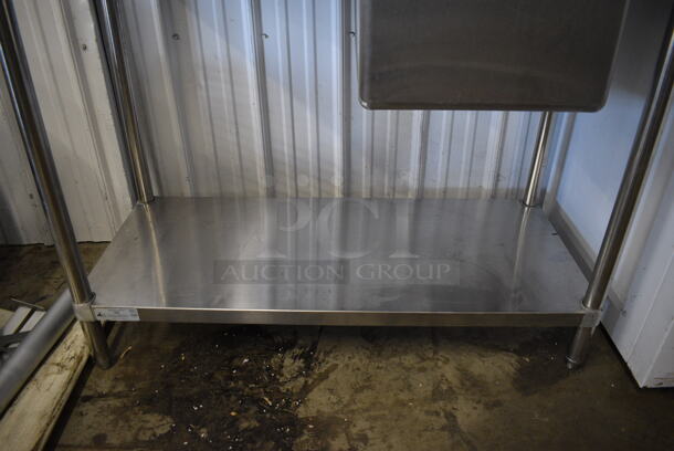 Stainless Steel Commercial Table w/ Sink Basin, Back Splash and Under Shelf. 48x24x40. Bay 16x18x12 - Image 5 of 6