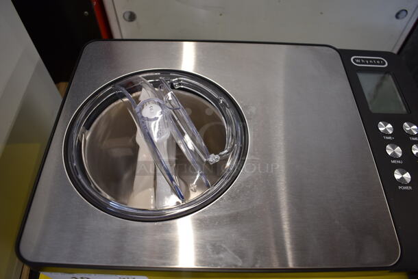 BRAND NEW SCRATCH AND DENT! Whynter ICM-220SSY Commercial Stainless Steel Electric Countertop 2 Quart Ice Cream Maker With Scooper, Stainless Steel Bowl and Yogurt Function. 110-120V. Tested And Working!  - Image 3 of 8