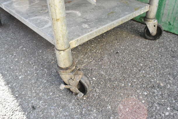 Stainless Steel Equipment Stand w/ Metal Under Shelf on Commercial Casters.  - Image 3 of 4