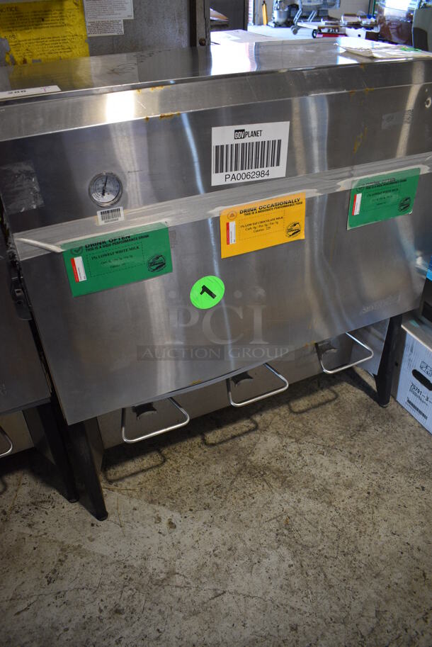 Silver King Model SKMAJ3 Stainless Steel Commercial Countertop Milk Dispenser. Does Not Have Refrigeration or Electrical. 115 Volts, 1 Phase. 38x17.5x39.5 - Image 2 of 6