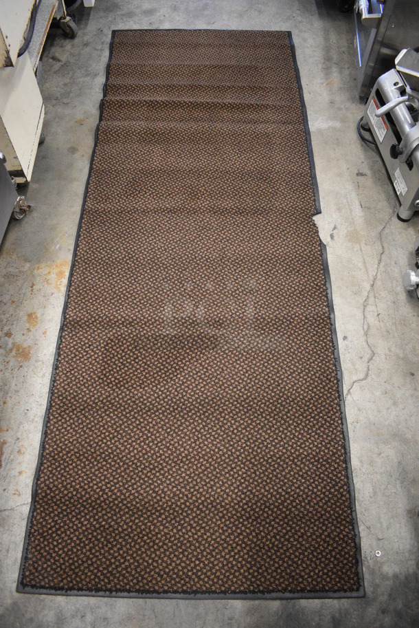 Brown Floor Rug. 33.5x92