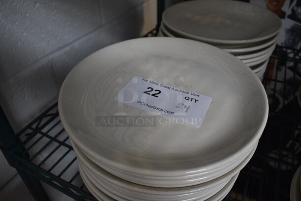 24 White Ceramic Plates. 9x9x1 24 Times Your Bid! - Image 3 of 4