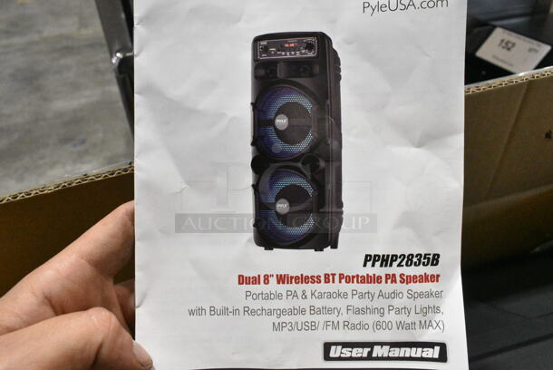 5 IN ORIGINAL BOX! Items Including Pyle Water Resistant Stereo Housing, Pyle PLMR24S Mini Box Speaker System, Pyle PDWR30B Outdoor Waterproof Speaker System, Masingo Karaoke Machine. 5 Times Your Bid!  - Image 6 of 8