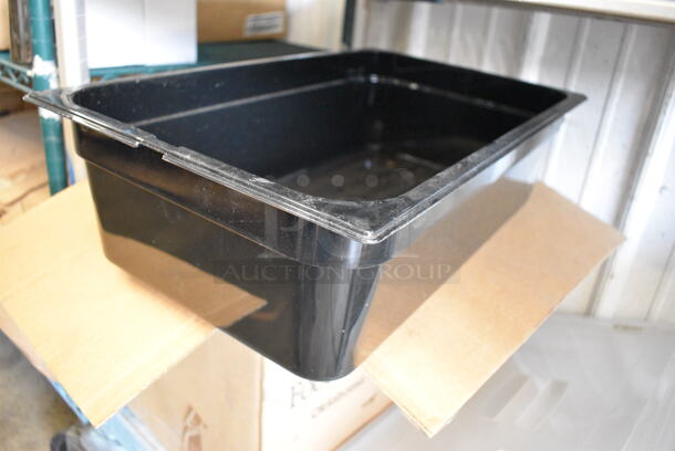 ALL ONE MONEY! Lot of 6 BRAND NEW IN BOX! Carlisle Black Poly Full Size Drop In Bins. 1/1x6 - Image 2 of 3