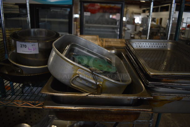 ALL ONE MONEY! Tier Lot of Various Items Including Metal Drop In Bins and Skillets - Image 3 of 5
