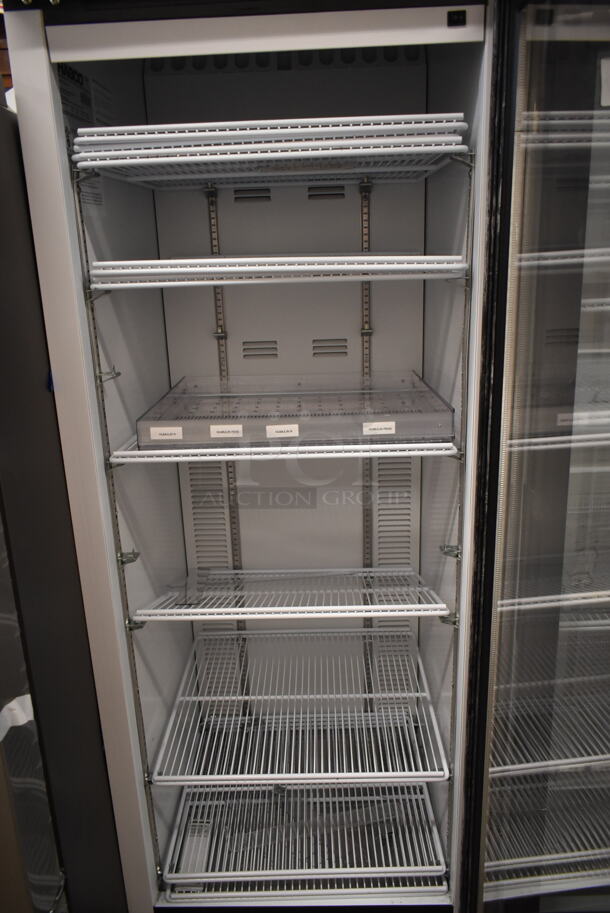 2019 Habco SE18 Metal Commercial Single Door Reach In Cooler Merchandiser w/ Poly Coated Racks. 115 Volts, 1 Phase. Tested and Powers On But Does Not Get Cold - Image 2 of 4