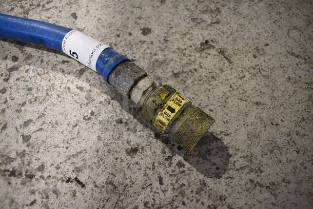 Blue Gas Hose. 65" - Image 2 of 3