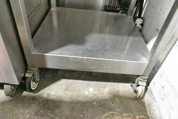 Intek XS240-12-3 Stainless Steel Commercial Single Compartment Steam Cabinet on Equipment Stand w/ Commercial Casters. 240 Volts, 3 Phase.  - Image 2 of 8