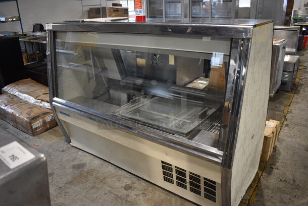 Pinnacle Metal Commercial Floor Style Deli Display Case Merchandiser. 115 Volts, 1 Phase. 77x35x55. Tested and Working!