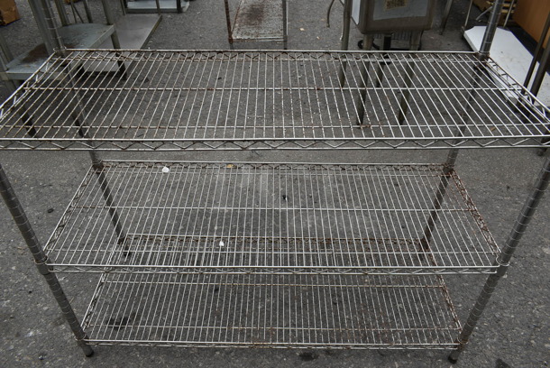 Chrome Finish 6 Tier Wire Shelving Unit. BUYER MUST DISMANTLE. PCI CANNOT DISMANTLE FOR SHIPPING. PLEASE CONSIDER FREIGHT CHARGES. - Image 3 of 3