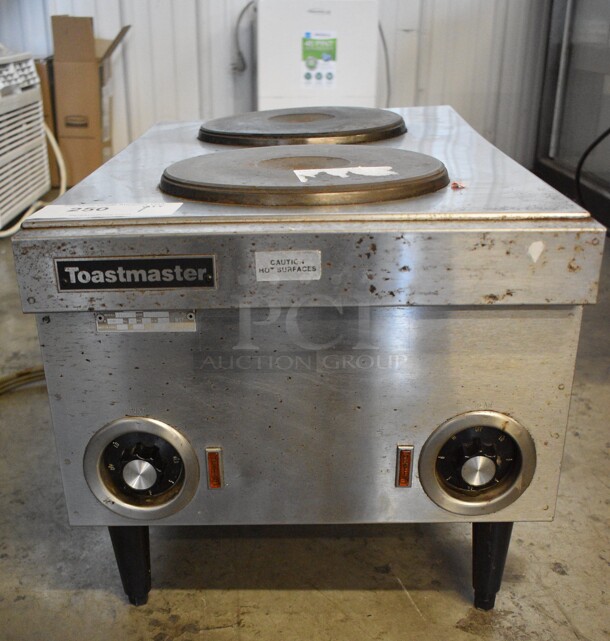 Toastmaster Model 1132 Stainless Steel Commercial Countertop 2 Burner Range. 240 Volts, 1 Phase. 15x25x13.5