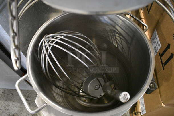 Varimixer Model W40 Metal Commercial Floor Style 40 Quart Planetary Mixer w/ Stainless Steel Bowl, Bowl Guard, Whisk and Dough Hook Attachments. 208 Volts, 3 Phase. 21x35x48 - Image 7 of 7