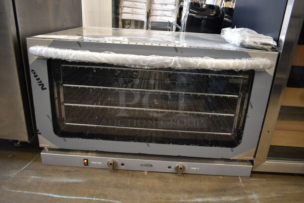 BRAND NEW SCRATCH AND DENT! KoolMore KM-CTCO-44 Stainless Steel Commercial Countertop Electric Powered Convection Oven, Holds Full Size Pans, 4 Racks And 3500W Of Power. See Picture For Missing Exterior Glass Door Pane. 240 Volts. - Image 5 of 9