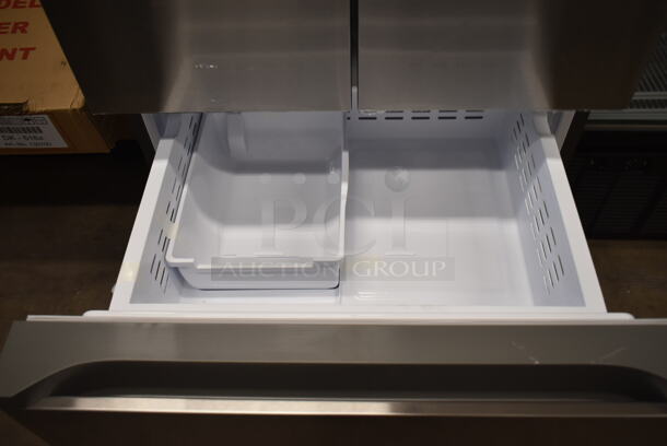 BRAND NEW SCRATCH AND DENT! 2023 Samsung RF22A4121SR Stainless Steel French Door Style Cooler Freezer Combo. 115 Volts, 1 Phase. Tested and Working! - Image 4 of 9