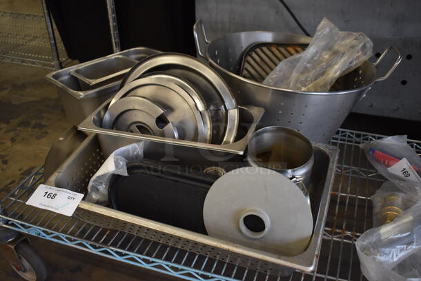 ALL ONE MONEY! Lot of Various Metal Pieces Including Lids, Drop In Bins and Lid - Image 3 of 6