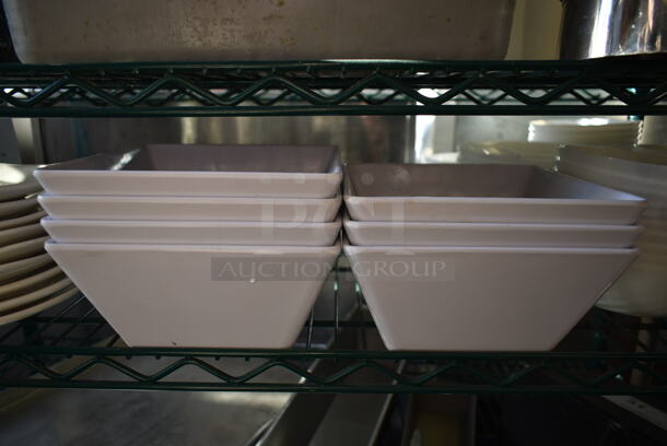 7 White Square Bowls.. 7 Times Your Bid! - Image 2 of 3