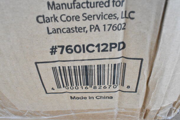 29 BRAND NEW Boxes Including 2 Box 129MCR32B Choice 32 oz. Black Round Microwavable Heavy Weight Container with Lid 7 1/4" - 150/Case, 760IC12PD Choice 12 oz. Polka Dot Paper Frozen Yogurt / Food Cup - 1000/Case, 612605070HD Choice Full Size Heavy-Duty Foil Steam Table Pan Deep 3 3/8" Depth - 50/Case, 3 Box 394365XL Noble Products Powder-Free Disposable Clear Vinyl Gloves for Foodservice - Extra Large - 1000/Case, 12218X1HD Choice 18" x 1000' Food Service Heavy-Duty Aluminum Foil Roll, 760SOUP16KFT EcoChoice 16 oz. Kraft Paper Food Cup with Vented Lid - 250/Case, 485COLNEON Choice 8 1/2" Colossal Neon Unwrapped Straw - 4000/Case, 2 Box 394360M Noble Products Clear Powdered Disposable Vinyl Gloves for Foodservice - Medium - 1000/Case, EcoChoice No PFAS Added Bamboo / Bagasse Blend 7 1/2" x 10" Oval Platter - 500/Case. 29 Times Your Bid!  - Image 5 of 12