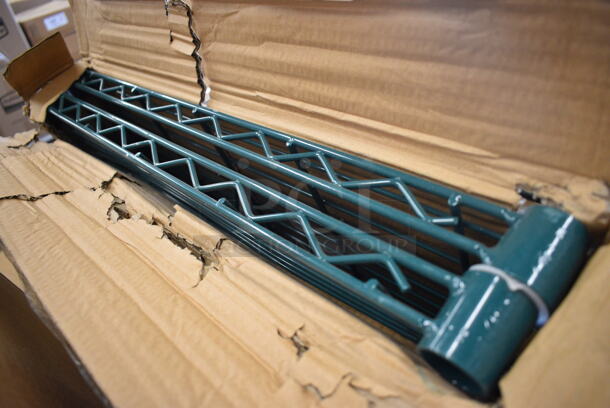 ALL ONE MONEY! Lot of 2 BRAND NEW IN BOX! Focus Green Finish Wire Shelves. 54x24x1.5 - Image 2 of 3